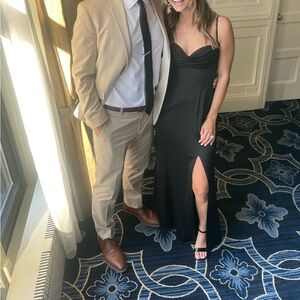 Azazie Black Maxi Dress